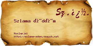 Szlama Ádám névjegykártya