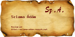 Szlama Ádám névjegykártya